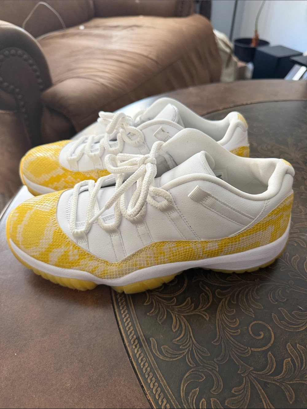 Air Jordan 11 Retro Low Yellow Snakeskin